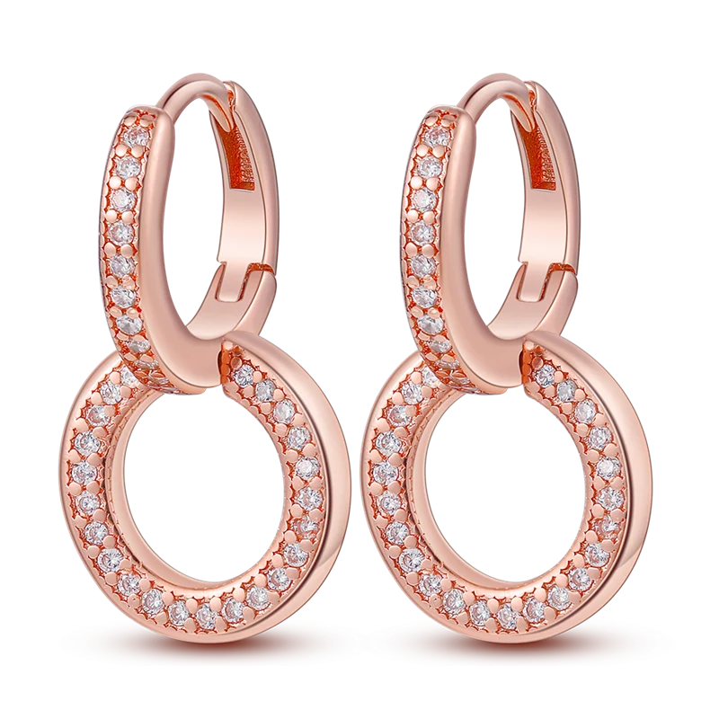 1 Paar Creolen aus 925 sterling Silber Ohrringe Ohrschmuck Zirkonia Ohrstecker