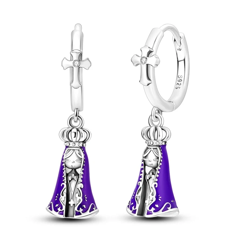 1 Paar Creolen aus 925 sterling Silber Ohrringe Ohrschmuck Zirkonia Ohrstecker