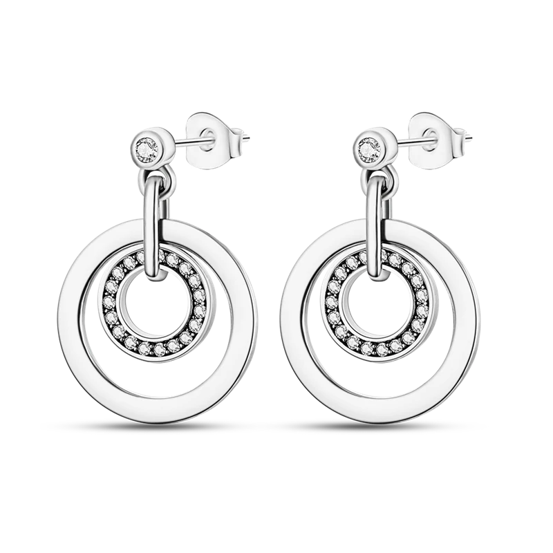 1 Paar Creolen aus 925 sterling Silber Ohrringe Ohrschmuck Zirkonia Ohrstecker