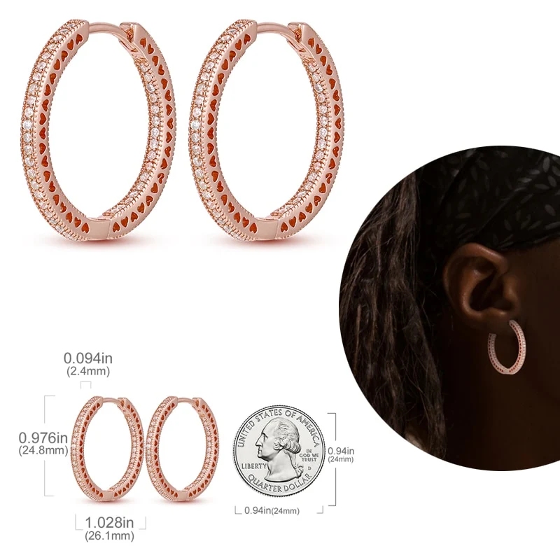 1 Paar Creolen aus 925 sterling Silber Ohrringe Ohrschmuck Zirkonia Ohrstecker