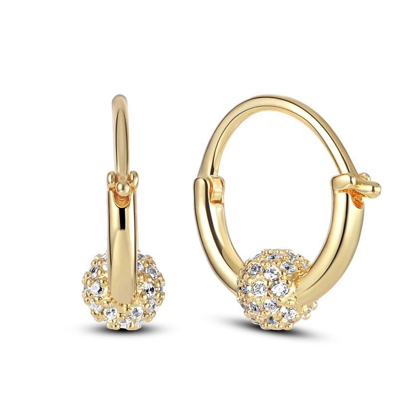 1 Paar Creolen aus 925 sterling Silber Ohrringe Ohrschmuck Zirkonia Ohrstecker