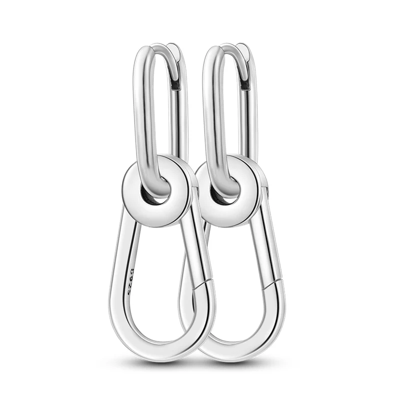 1 Paar Creolen aus 925 sterling Silber Ohrringe Ohrschmuck Zirkonia Ohrstecker