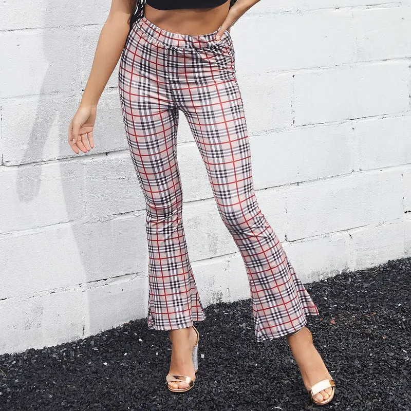 Damen Yoga Hose Bootcut Hüftjeans Schlaghose Hip Retro Flared Leggins