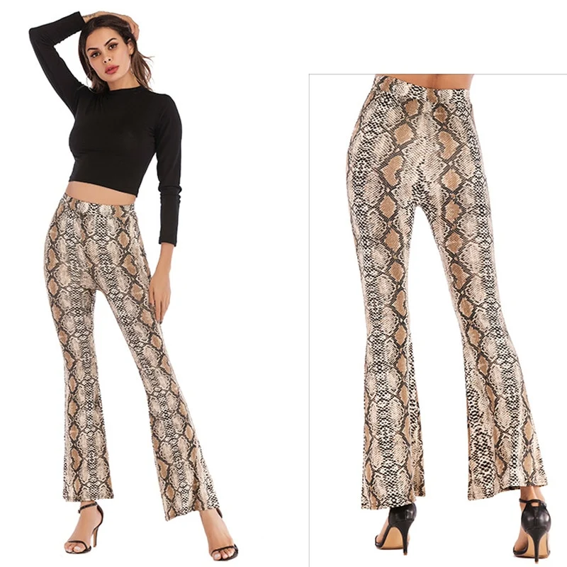 Damen Yoga Hose Bootcut Hüftjeans Schlaghose Hip Retro Flared Leggins