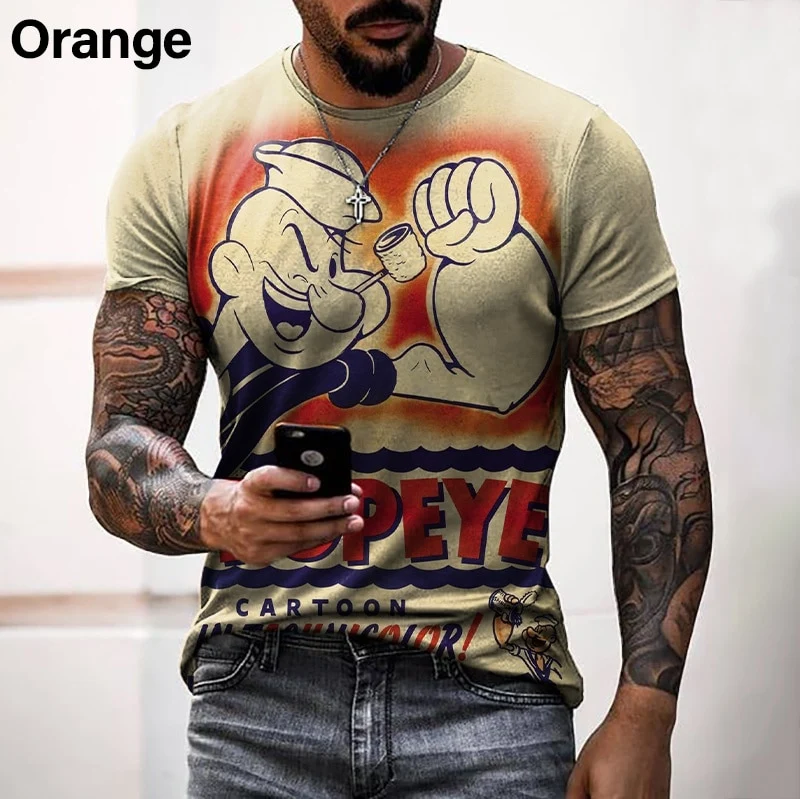 Herren Fashion Vintage 3D T-Shirt Rundhals Unisex Sommer Streetwear