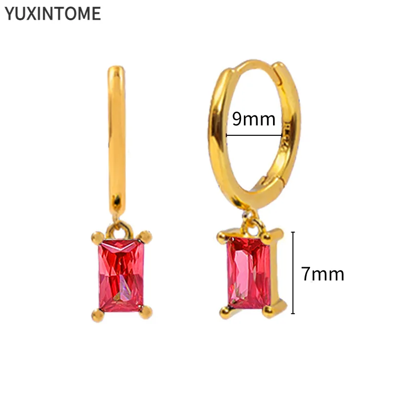 1 Paar Creolen aus 925 sterling Silber Gold Ohrringe Zirkonia Ohrstecker