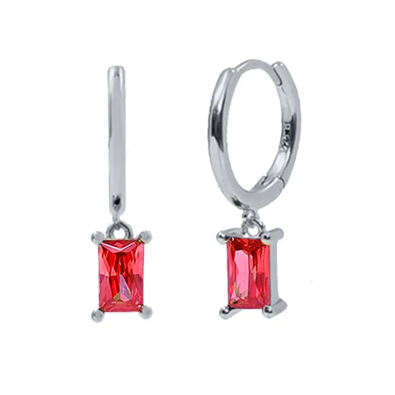 1 Paar Creolen aus 925 sterling Silber Gold Ohrringe Zirkonia Ohrstecker