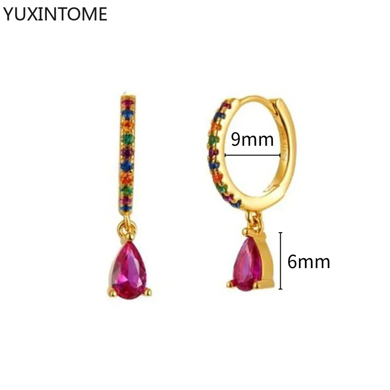 1 Paar Creolen aus 925 sterling Silber Gold Ohrringe Zirkonia Ohrstecker