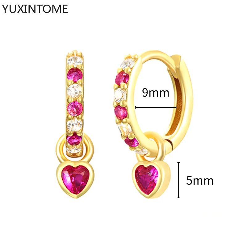 1 Paar Creolen aus 925 sterling Silber Gold Ohrringe Zirkonia Ohrstecker