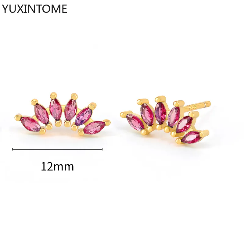 1 Paar Creolen aus 925 sterling Silber Gold Ohrringe Zirkonia Ohrstecker