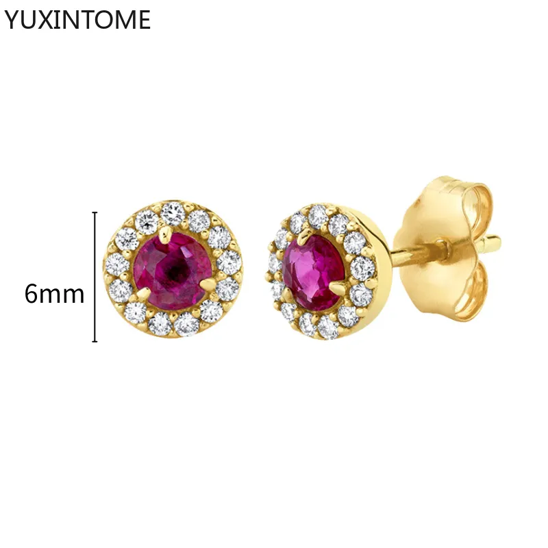 1 Paar Creolen aus 925 sterling Silber Gold Ohrringe Zirkonia Ohrstecker