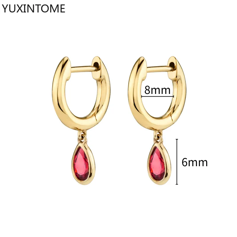 1 Paar Creolen aus 925 sterling Silber Gold Ohrringe Zirkonia Ohrstecker