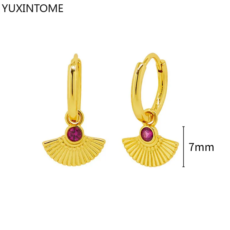 1 Paar Creolen aus 925 sterling Silber Gold Ohrringe Zirkonia Ohrstecker