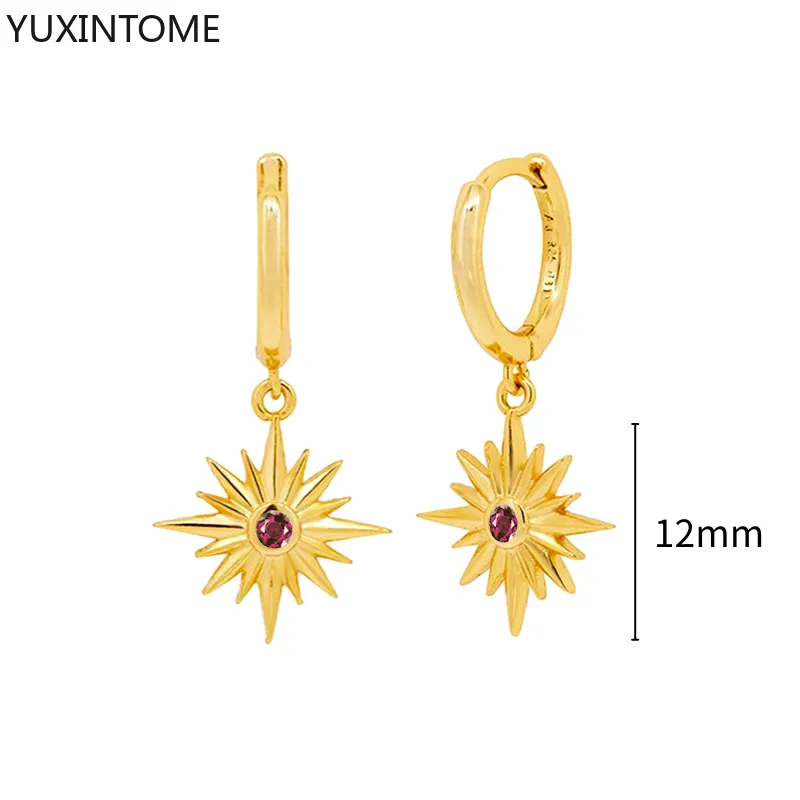 1 Paar Creolen aus 925 sterling Silber Gold Ohrringe Zirkonia Ohrstecker