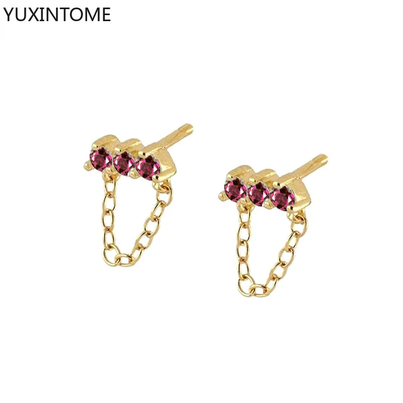 1 Paar Creolen aus 925 sterling Silber Gold Ohrringe Zirkonia Ohrstecker