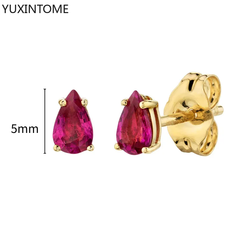 1 Paar Creolen aus 925 sterling Silber Gold Ohrringe Zirkonia Ohrstecker