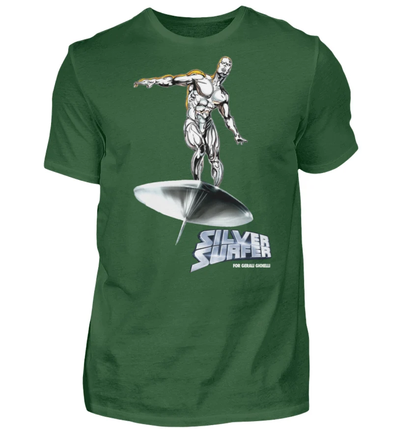 Herren Silver Surfer T-Shirt Rundhals Unisex Streetwear Gildan 100% Baumwolle - Herren Shirt