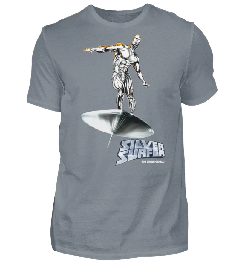 Herren Silver Surfer T-Shirt Rundhals Unisex Streetwear Gildan 100% Baumwolle - Herren Shirt
