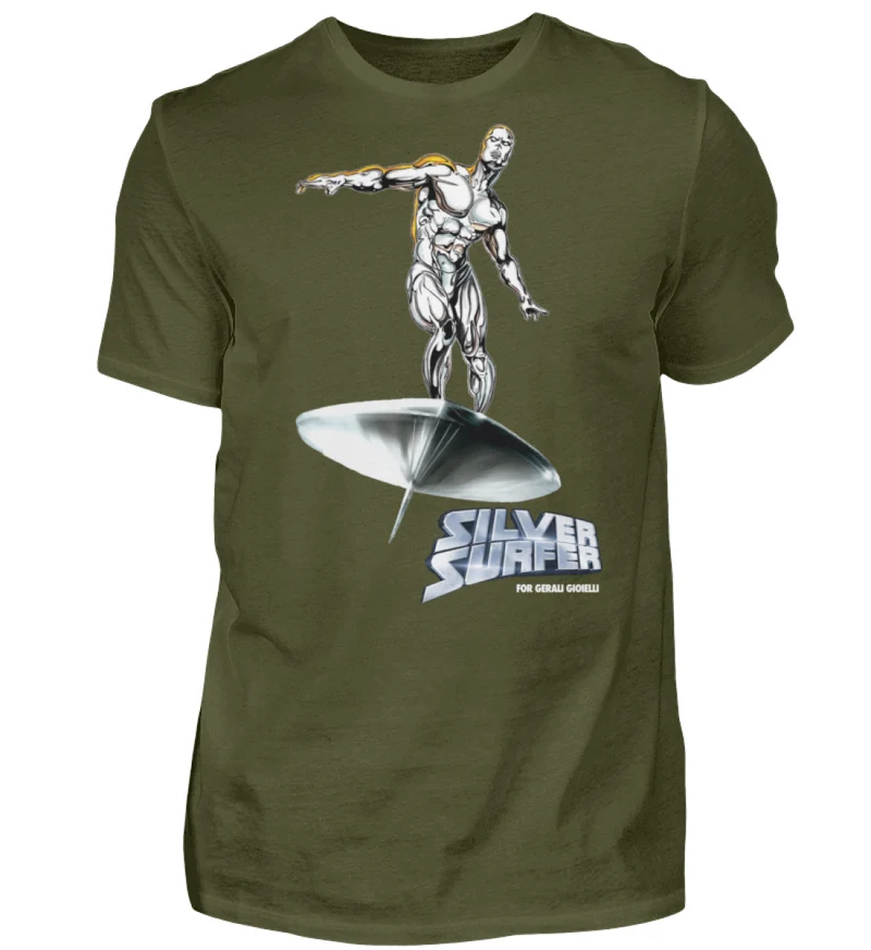 Herren Silver Surfer T-Shirt Rundhals Unisex Streetwear Gildan 100% Baumwolle - Herren Shirt