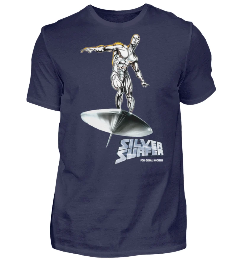 Herren Silver Surfer T-Shirt Rundhals Unisex Streetwear Gildan 100% Baumwolle - Herren Shirt