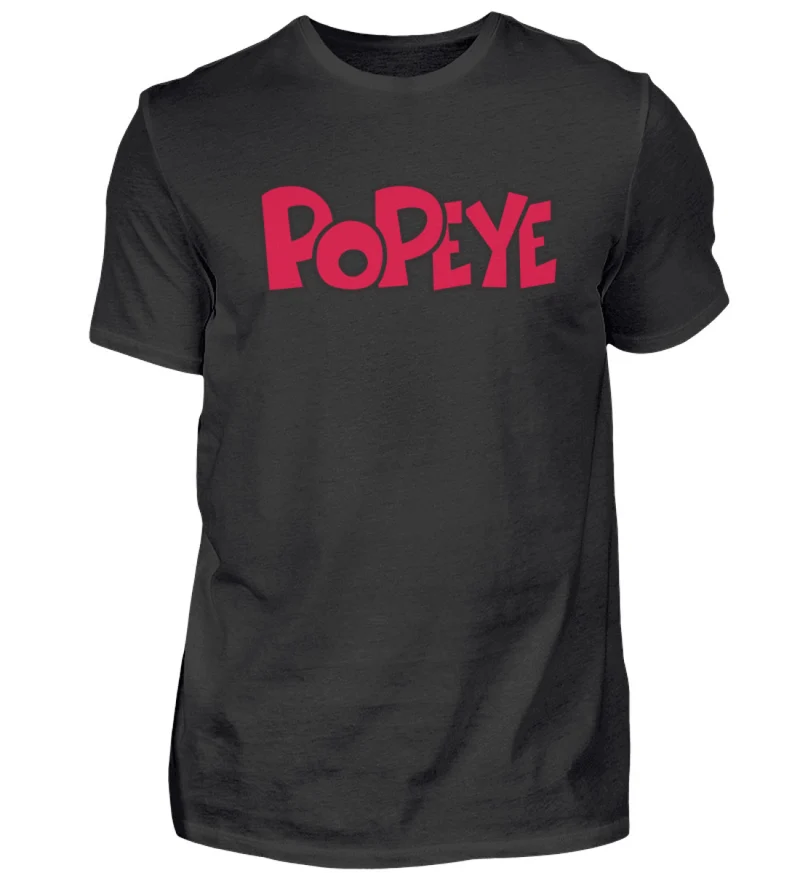 Männer Fashion Popeye T-Shirt Rundhals Unisex Streetwear 100% Baumwolle