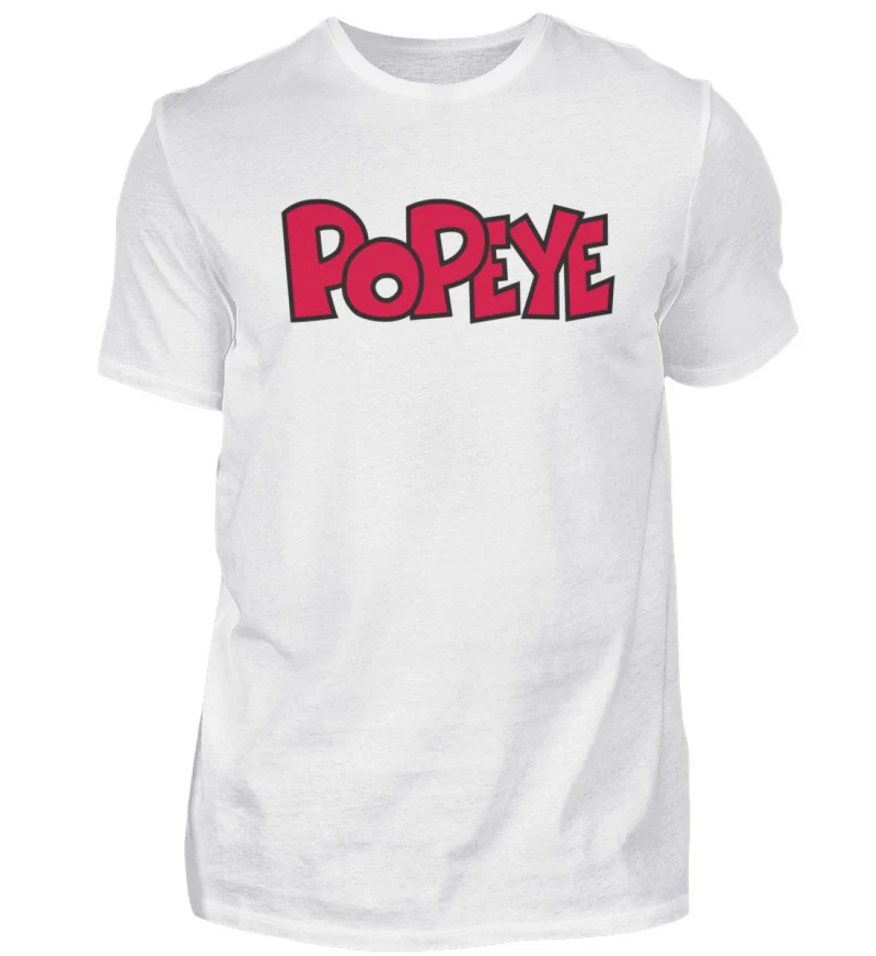 Männer Fashion Popeye T-Shirt Rundhals Unisex Streetwear 100% Baumwolle