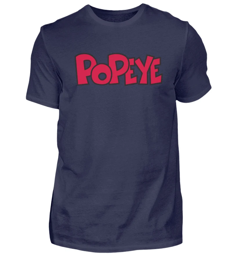 Männer Fashion Popeye T-Shirt Rundhals Unisex Streetwear 100% Baumwolle