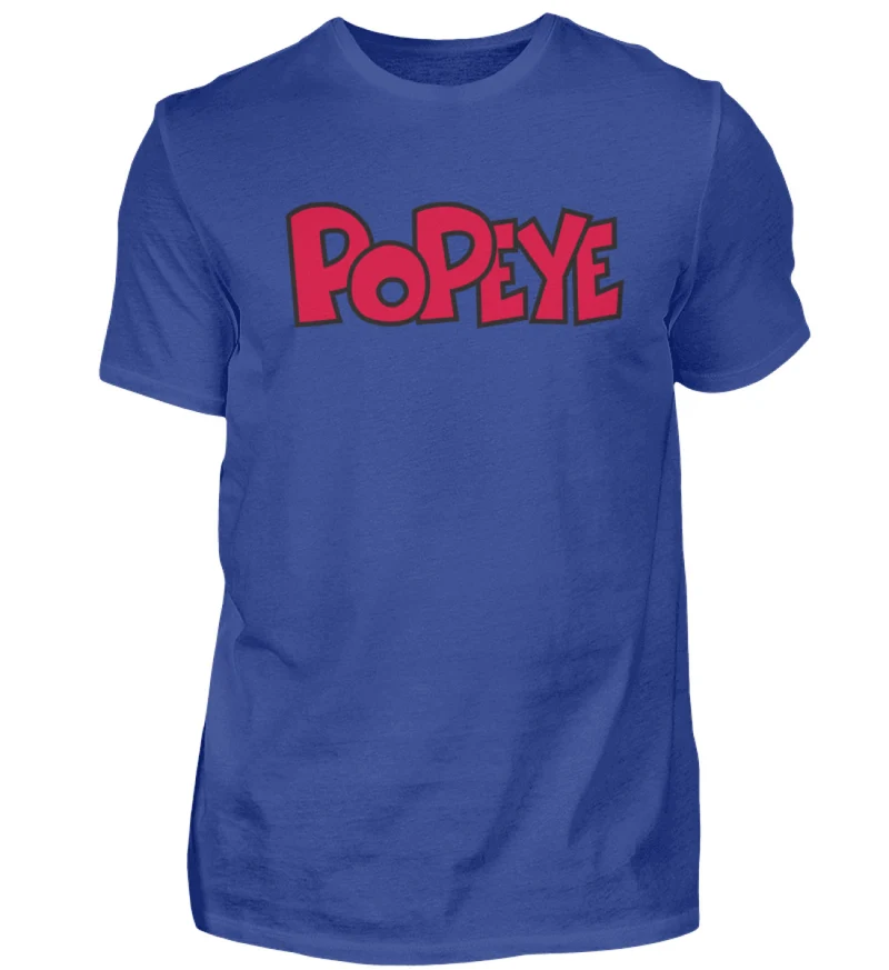 Männer Fashion Popeye T-Shirt Rundhals Unisex Streetwear 100% Baumwolle