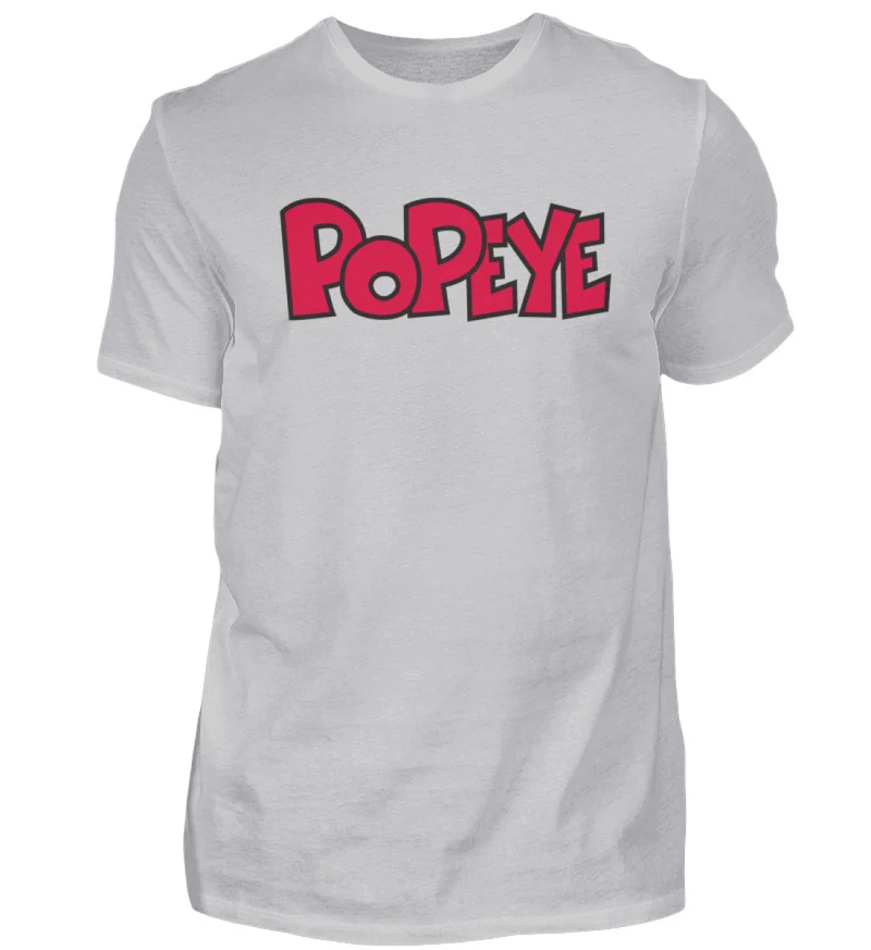 Männer Fashion Popeye T-Shirt Rundhals Unisex Streetwear 100% Baumwolle