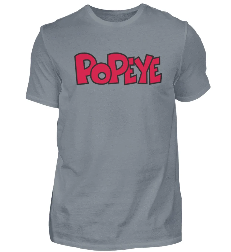 Männer Fashion Popeye T-Shirt Rundhals Unisex Streetwear 100% Baumwolle