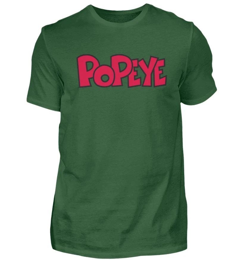 Männer Fashion Popeye T-Shirt Rundhals Unisex Streetwear 100% Baumwolle