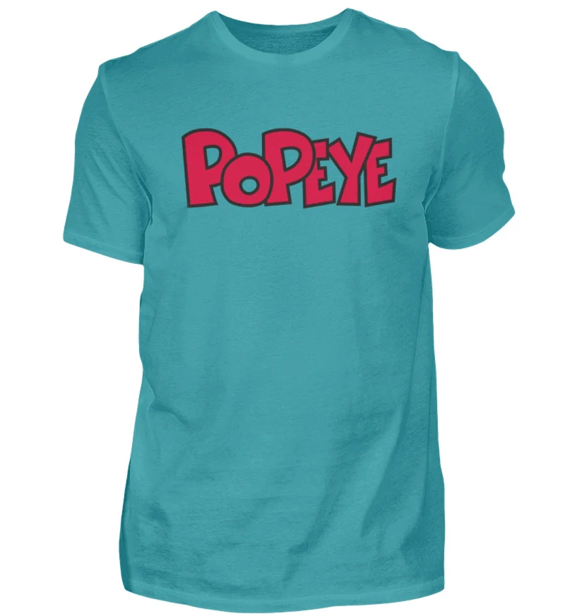 Männer Fashion Popeye T-Shirt Rundhals Unisex Streetwear 100% Baumwolle