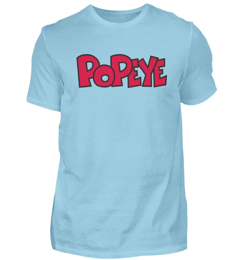 Männer Fashion Popeye T-Shirt Rundhals Unisex Streetwear 100% Baumwolle