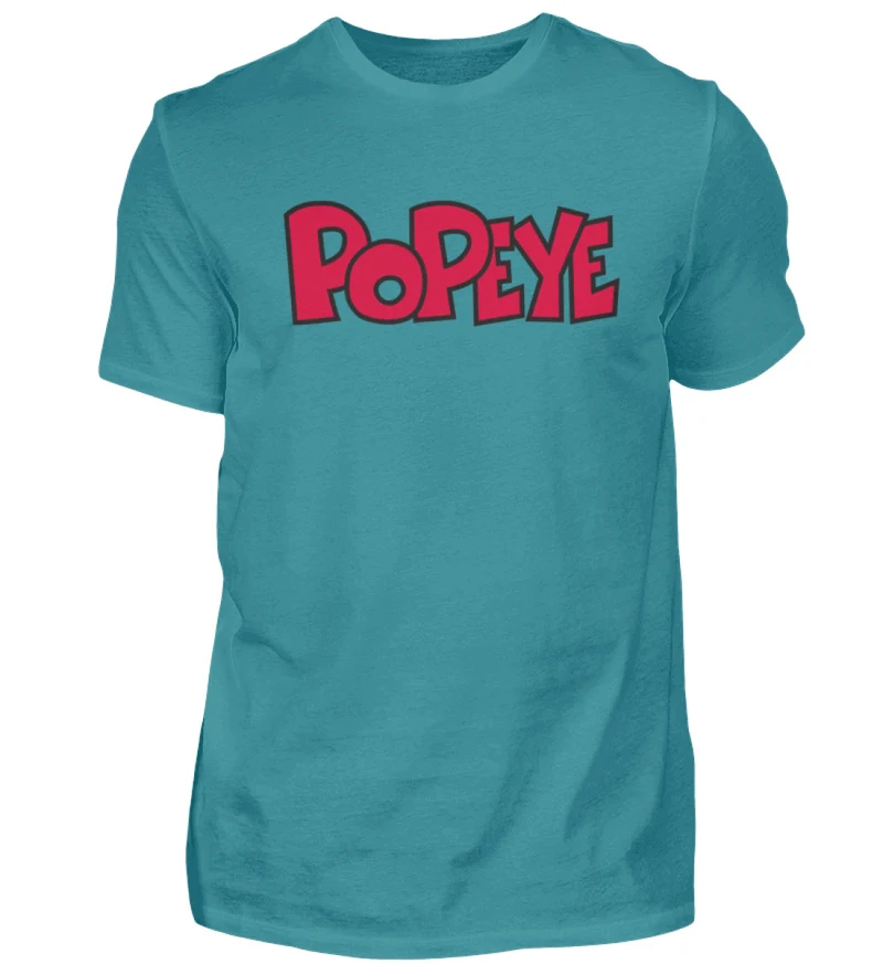 Männer Fashion Popeye T-Shirt Rundhals Unisex Streetwear 100% Baumwolle