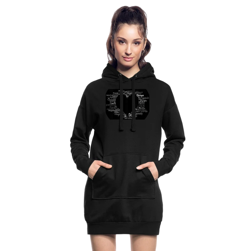 Kapuzenpullover Sweatshirt Pulloverkleid Hoodie Pulli Tunika Damen Sportkleid