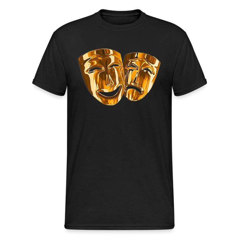 Fashion Herren Maske 3D T-Shirt Rundhals Unisex Men Männer Streetwear