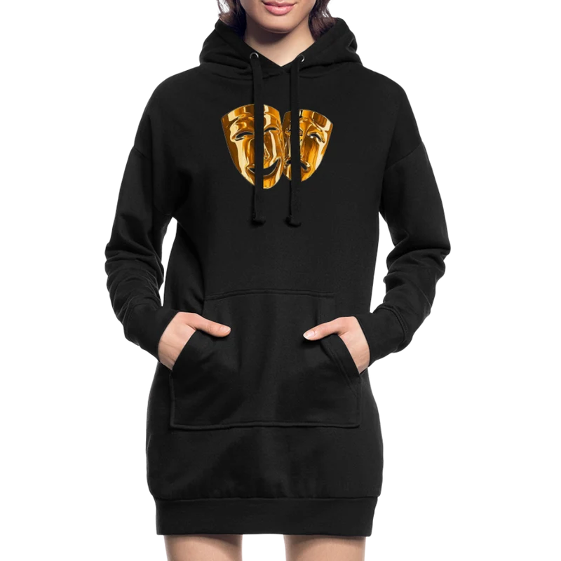 Kapuzenpullover Sweatshirt Pulloverkleid Hoodie Pulli Tunika Damen Sportkleid