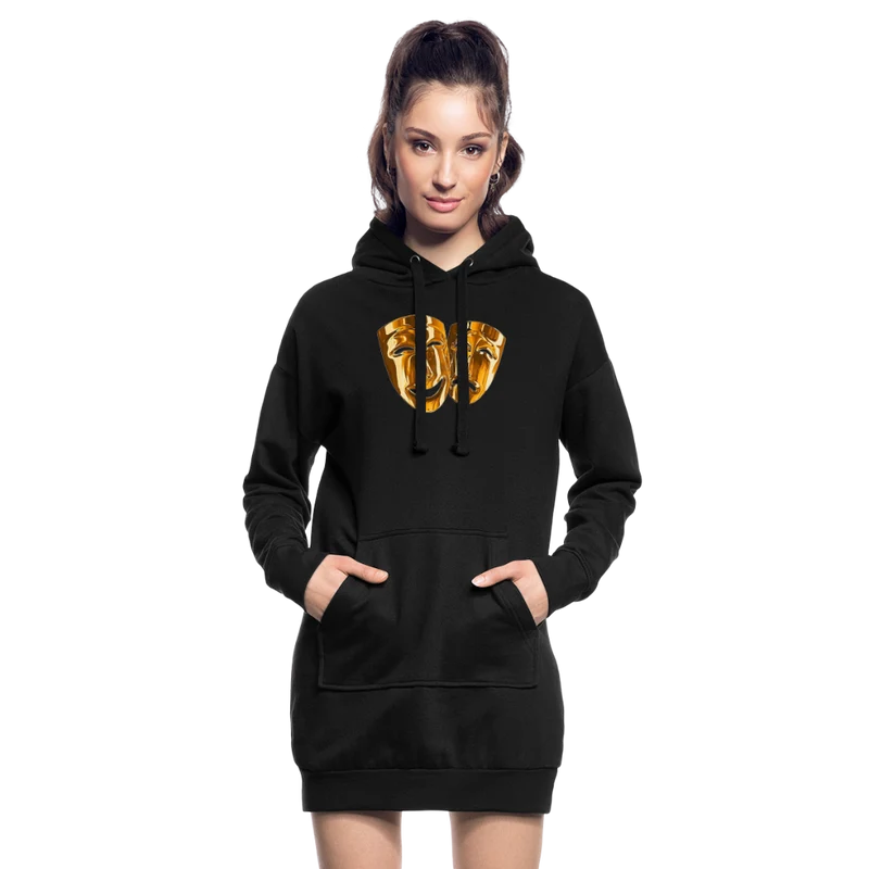 Kapuzenpullover Sweatshirt Pulloverkleid Hoodie Pulli Tunika Damen Sportkleid