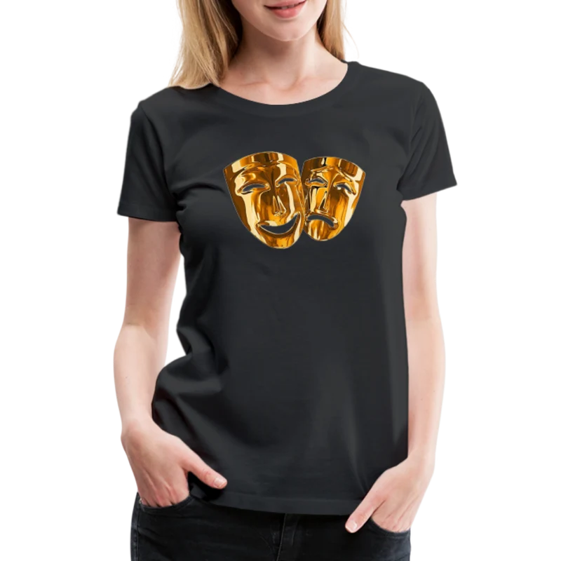 Damen Sommer Top 3D Maske T-Shirt Rundhals Streetwear lockeres Damentop