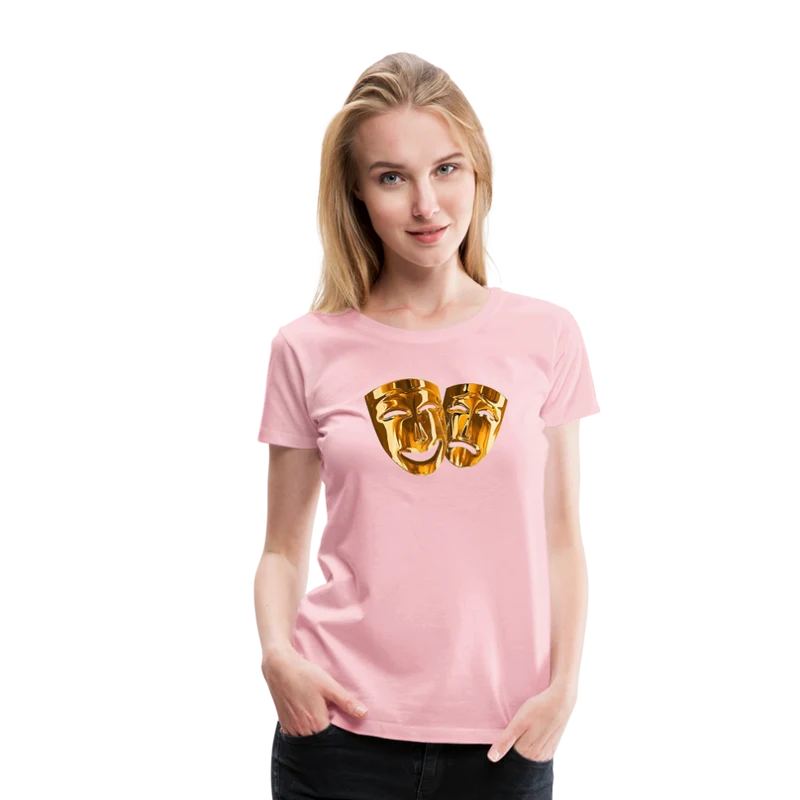 Damen Sommer Top 3D Maske T-Shirt Rundhals Streetwear lockeres Damentop