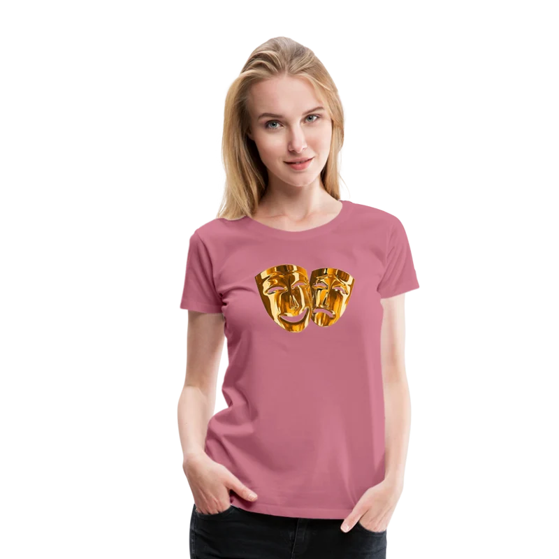 Damen Sommer Top 3D Maske T-Shirt Rundhals Streetwear lockeres Damentop