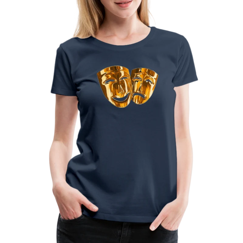 Damen Sommer Top 3D Maske T-Shirt Rundhals Streetwear lockeres Damentop
