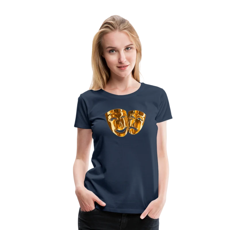 Damen Sommer Top 3D Maske T-Shirt Rundhals Streetwear lockeres Damentop