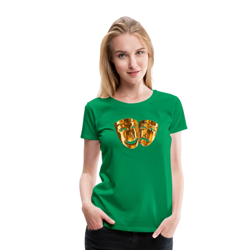 Damen Sommer Top 3D Maske T-Shirt Rundhals Streetwear lockeres Damentop