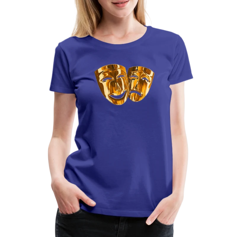Damen Sommer Top 3D Maske T-Shirt Rundhals Streetwear lockeres Damentop