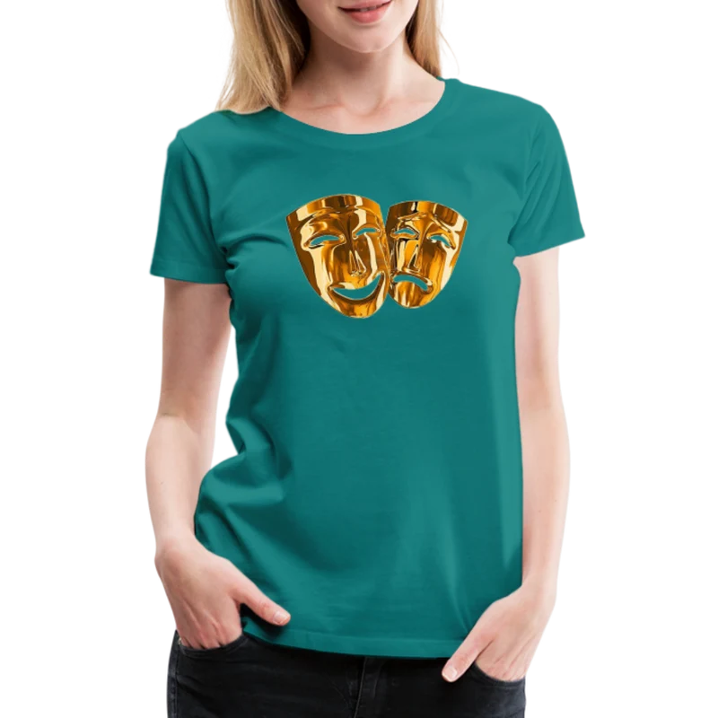Damen Sommer Top 3D Maske T-Shirt Rundhals Streetwear lockeres Damentop