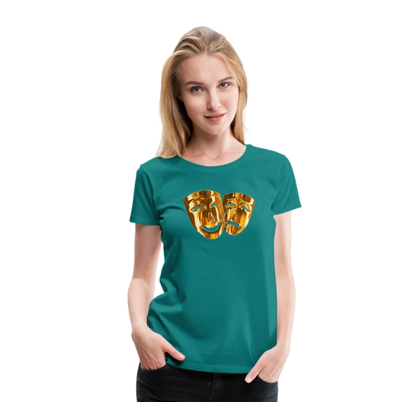 Damen Sommer Top 3D Maske T-Shirt Rundhals Streetwear lockeres Damentop