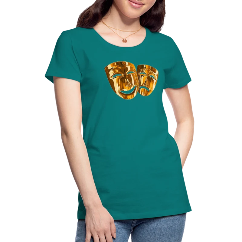 Damen Sommer Top 3D Maske T-Shirt Rundhals Streetwear lockeres Damentop
