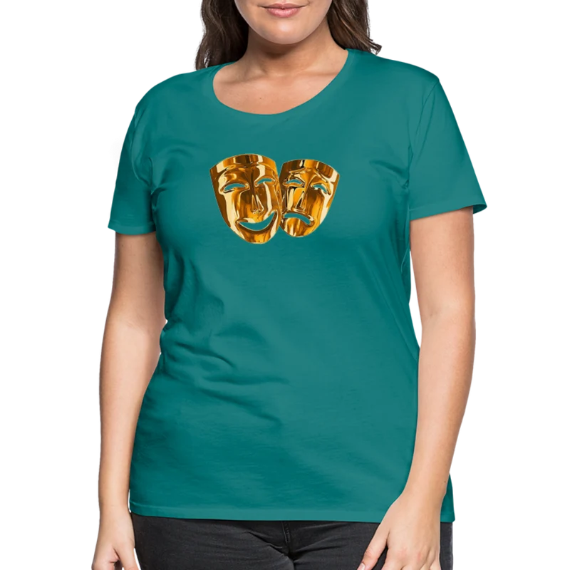 Damen Sommer Top 3D Maske T-Shirt Rundhals Streetwear lockeres Damentop