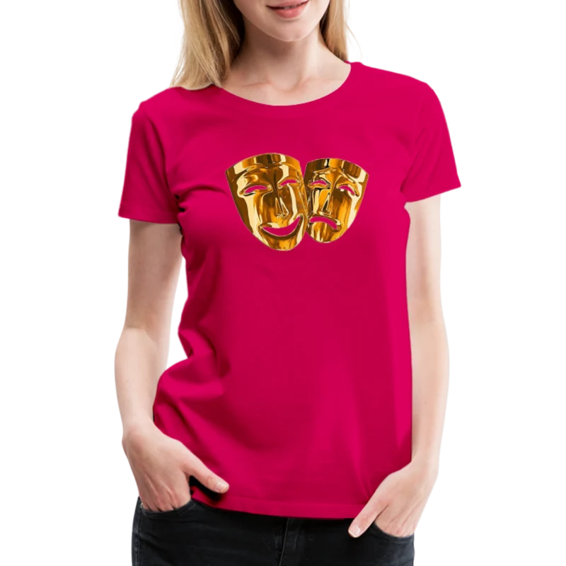 Damen Sommer Top 3D Maske T-Shirt Rundhals Streetwear lockeres Damentop